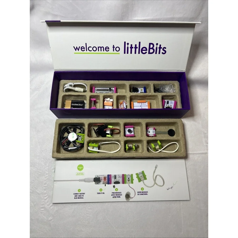 littleBits Premium Kit STEM Toy Electronics Set - 14 Bits Modules - Complete